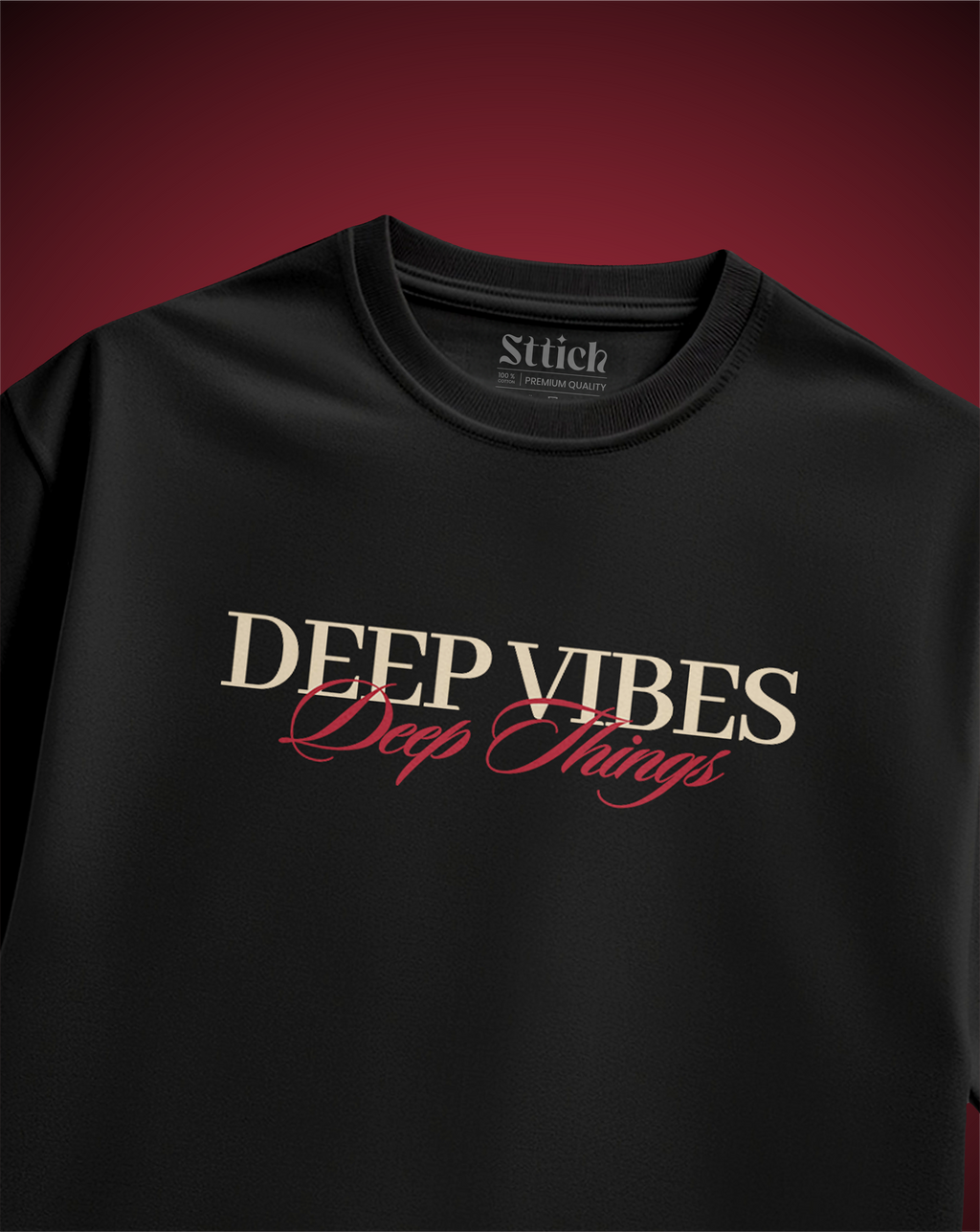 Deep Vibes Black T-Shirt