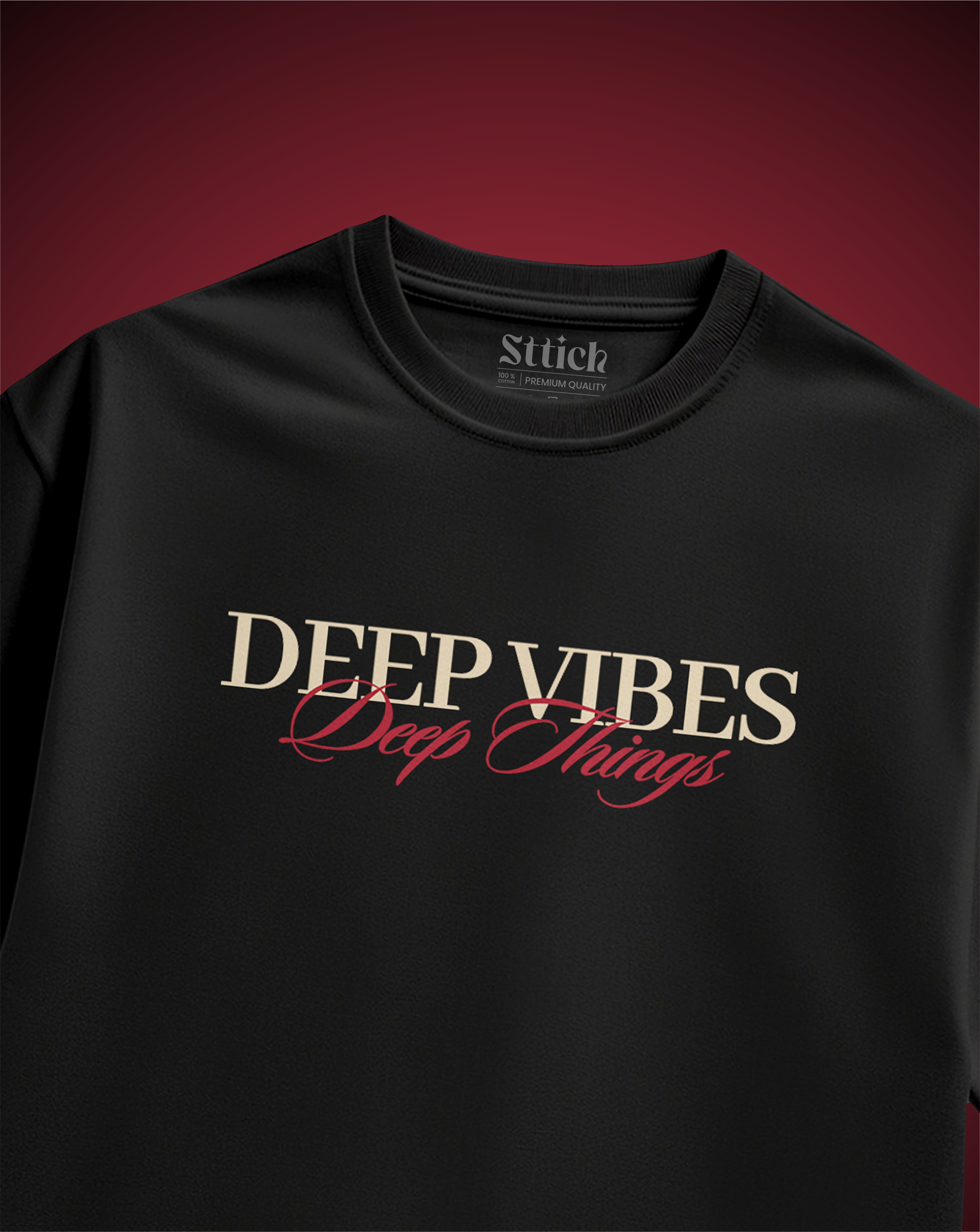 Deep Vibes Black T-Shirt