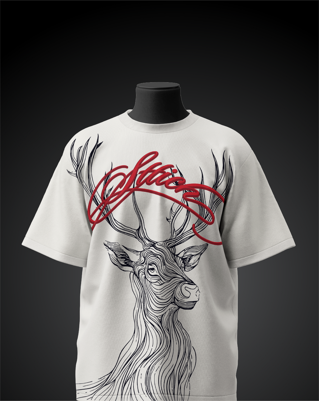 Deer Premium White T-Shirt