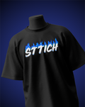 Blue Fire Black T-Shirt