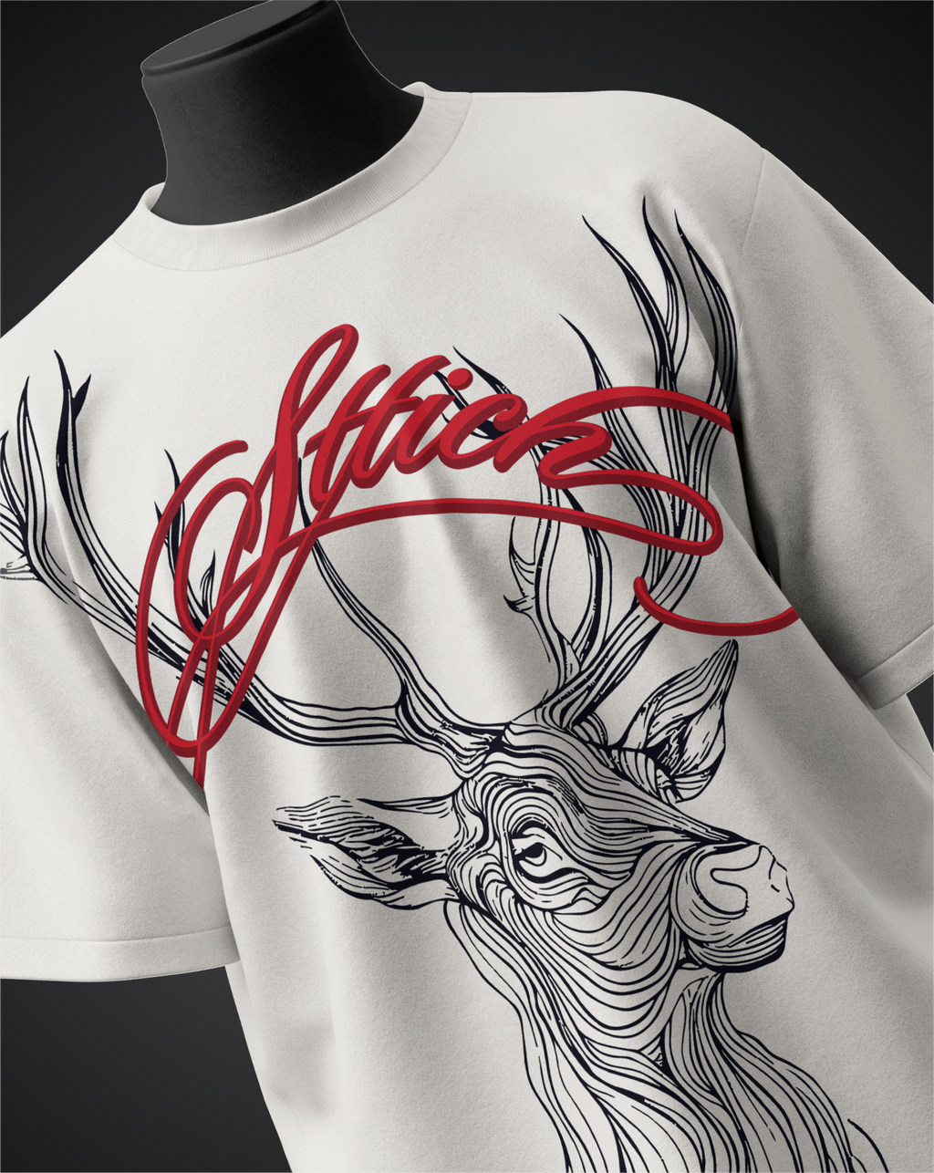 Deer Premium White T-Shirt