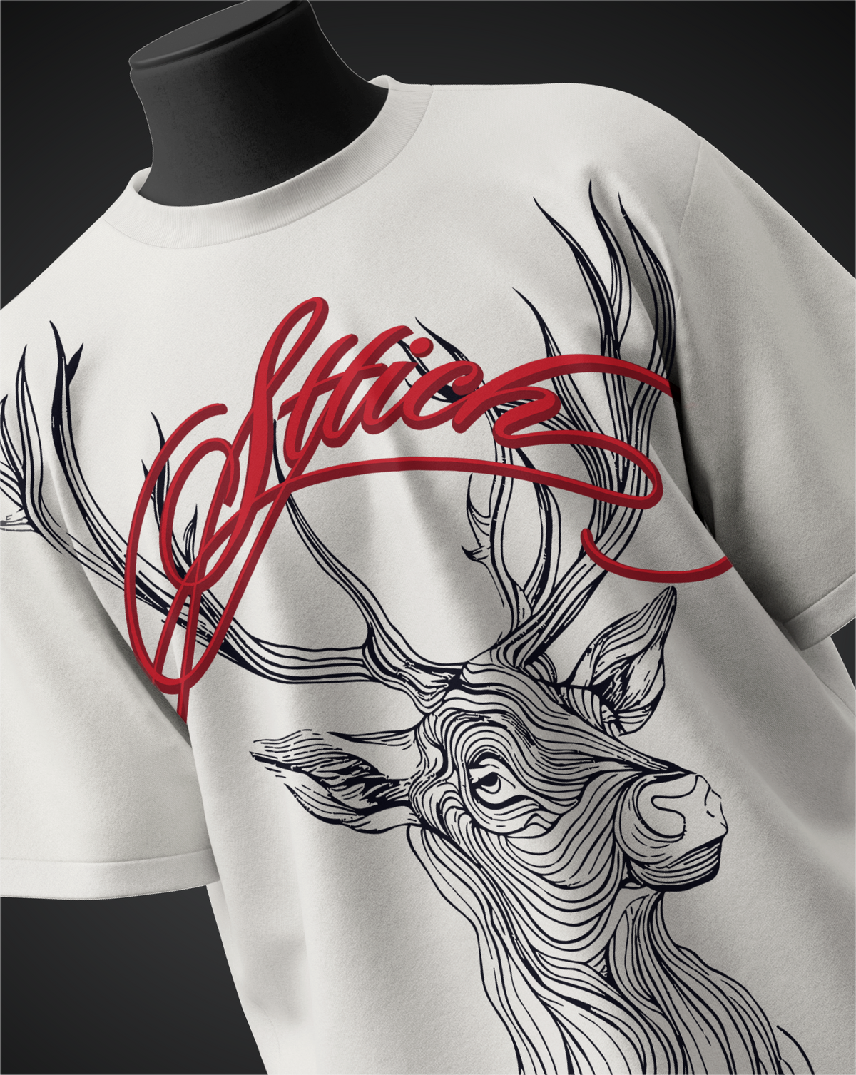 Deer Premium White T-Shirt