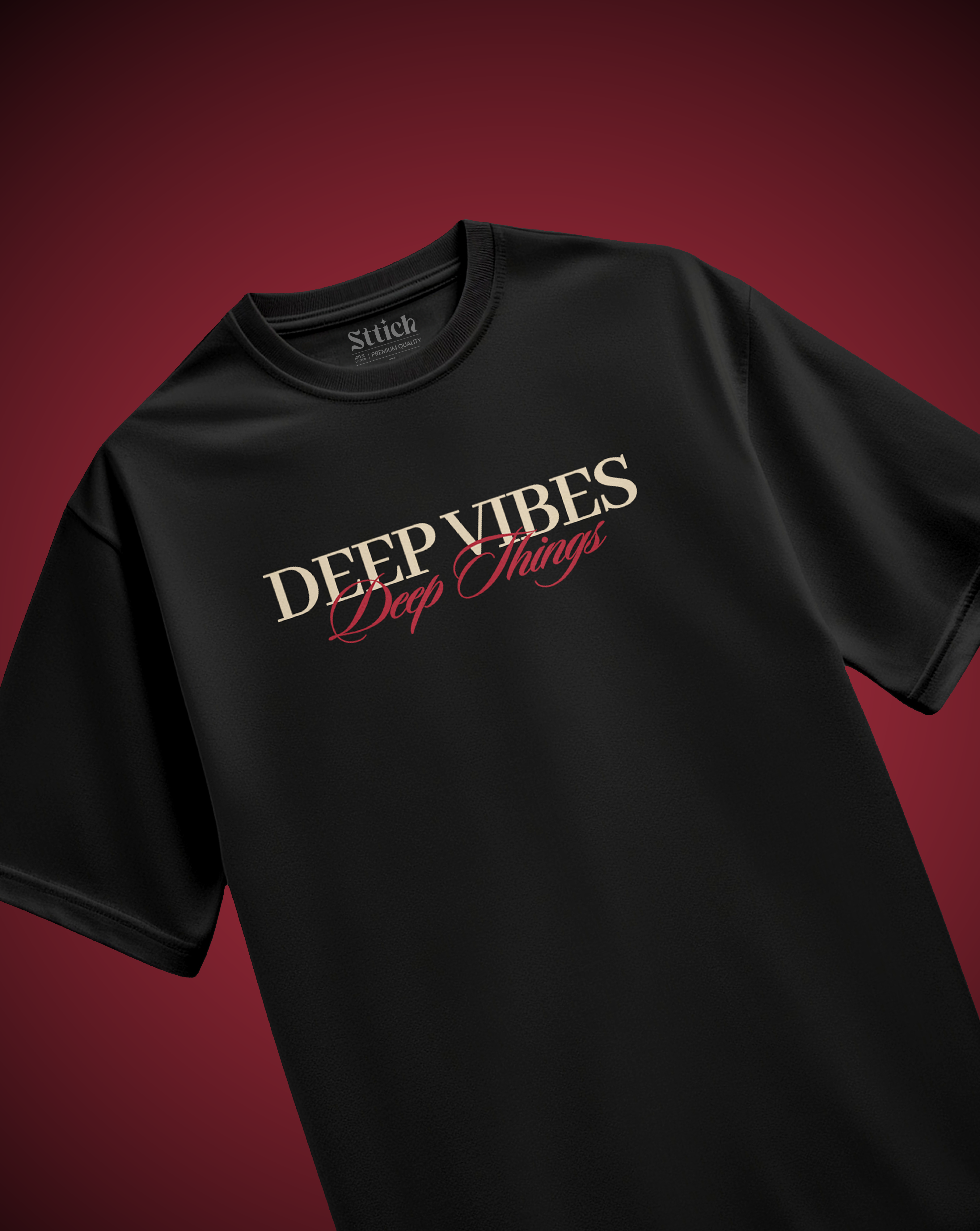 Deep Vibes Black T-Shirt