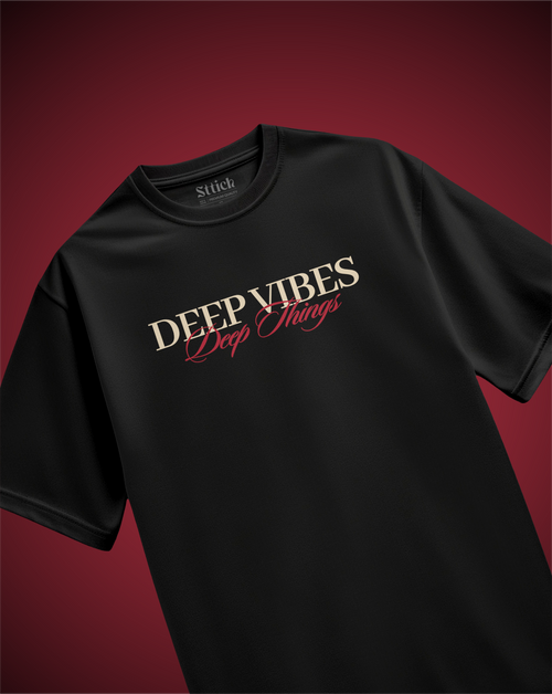 Deep Vibes Black T-Shirt