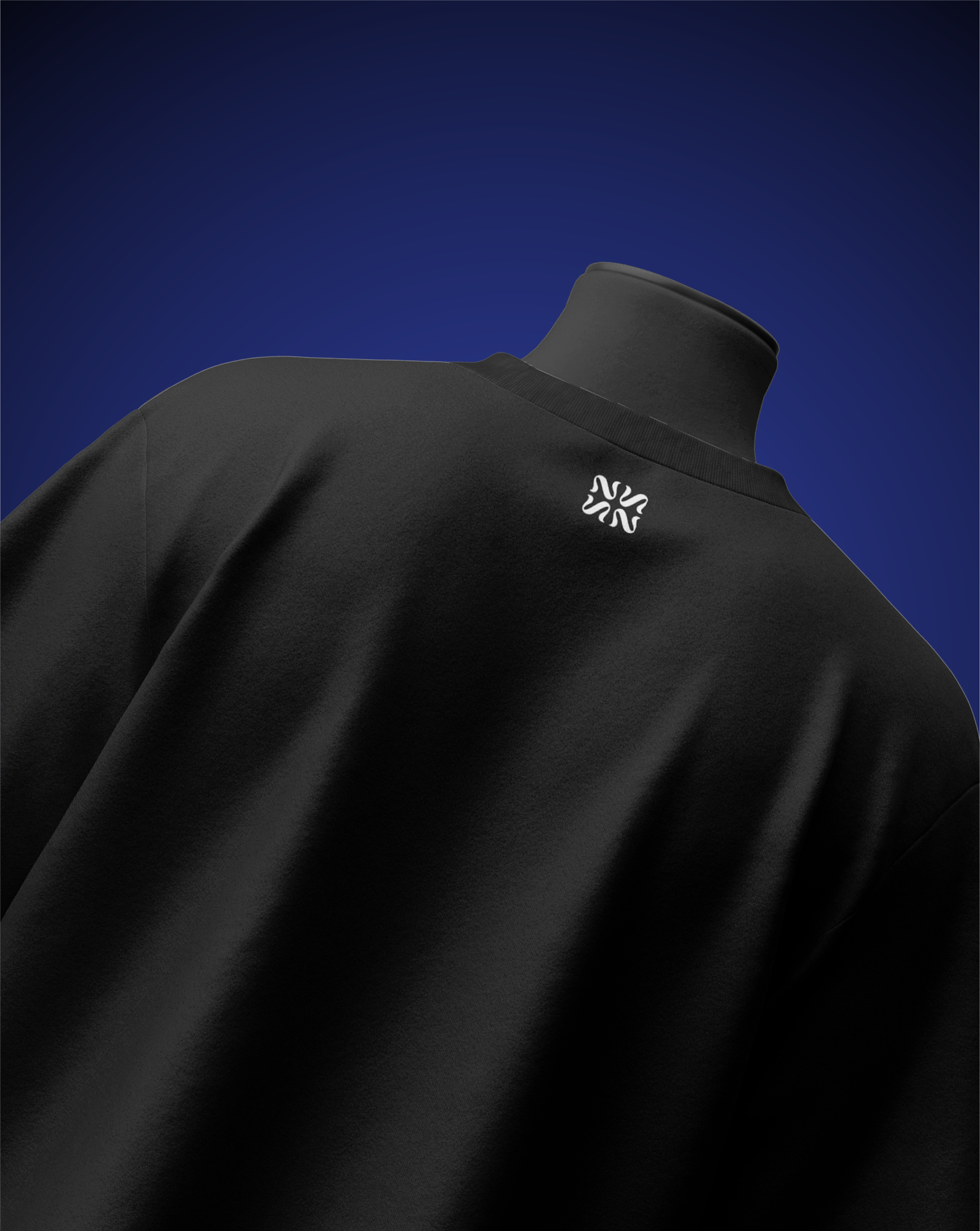Blue Fire Black T-Shirt