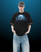 Moon & Sttich Typo Black T-Shirt