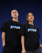 Blue Fire Black T-Shirt
